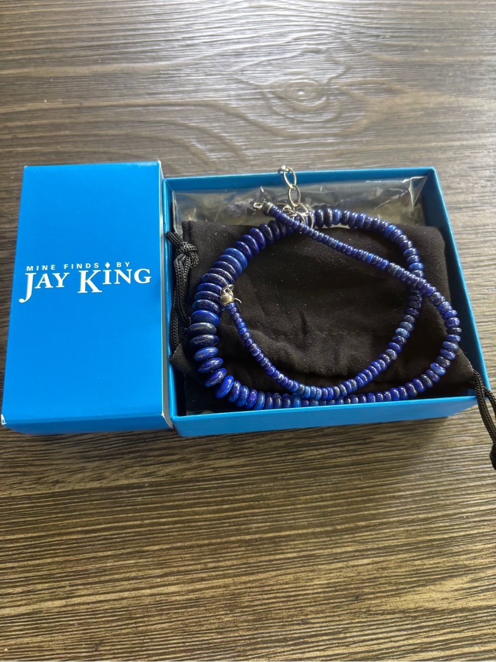 Jay King DTR 925 Lapis Lazuli Rondelle Necklace 17–20” Sterling - Picture 8 of 11